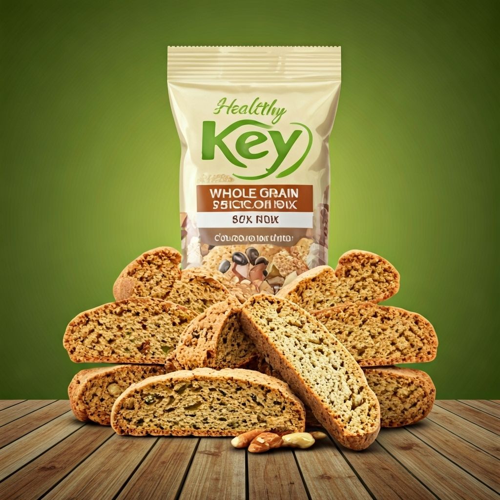 Bánh biscotti nguyên cám mix 5 vị Healthy Key
