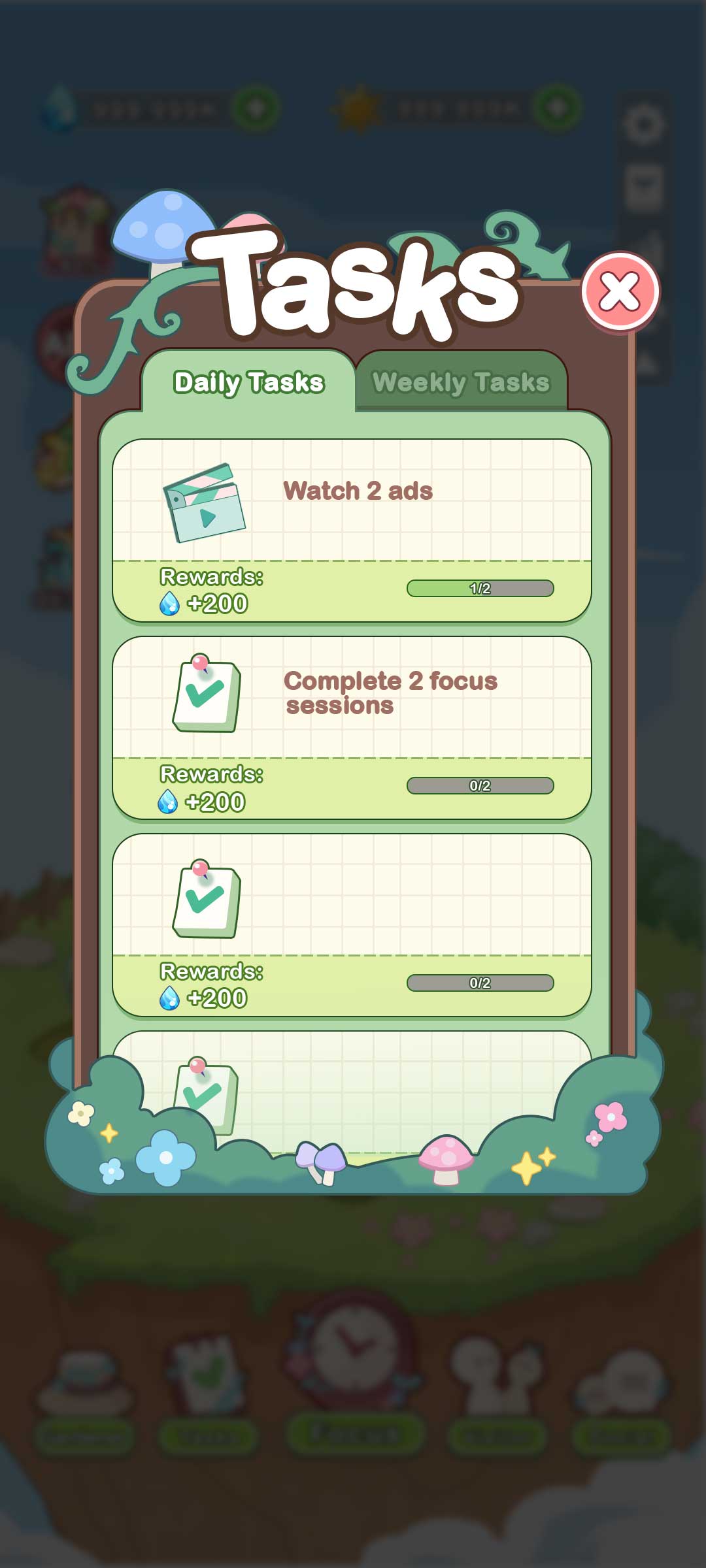Farm Game Interface